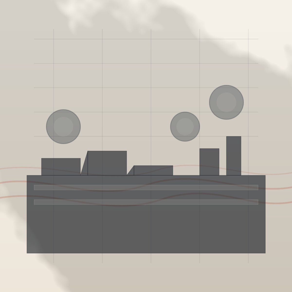 Editorial collage illustration of North Philadelphia factory silhouettes, workers’ hands, heat-wave patterns, and map textures around Broad and Lehigh.