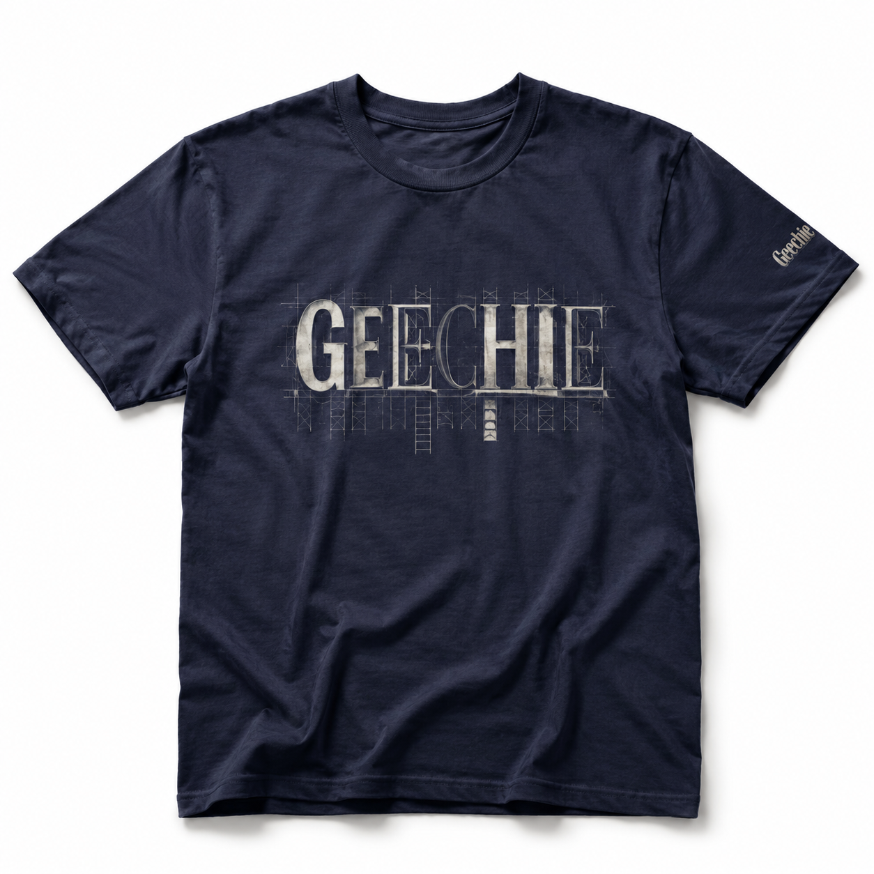 Geechie Architectural Blueprint Heritage Graphic Tee mockup 2