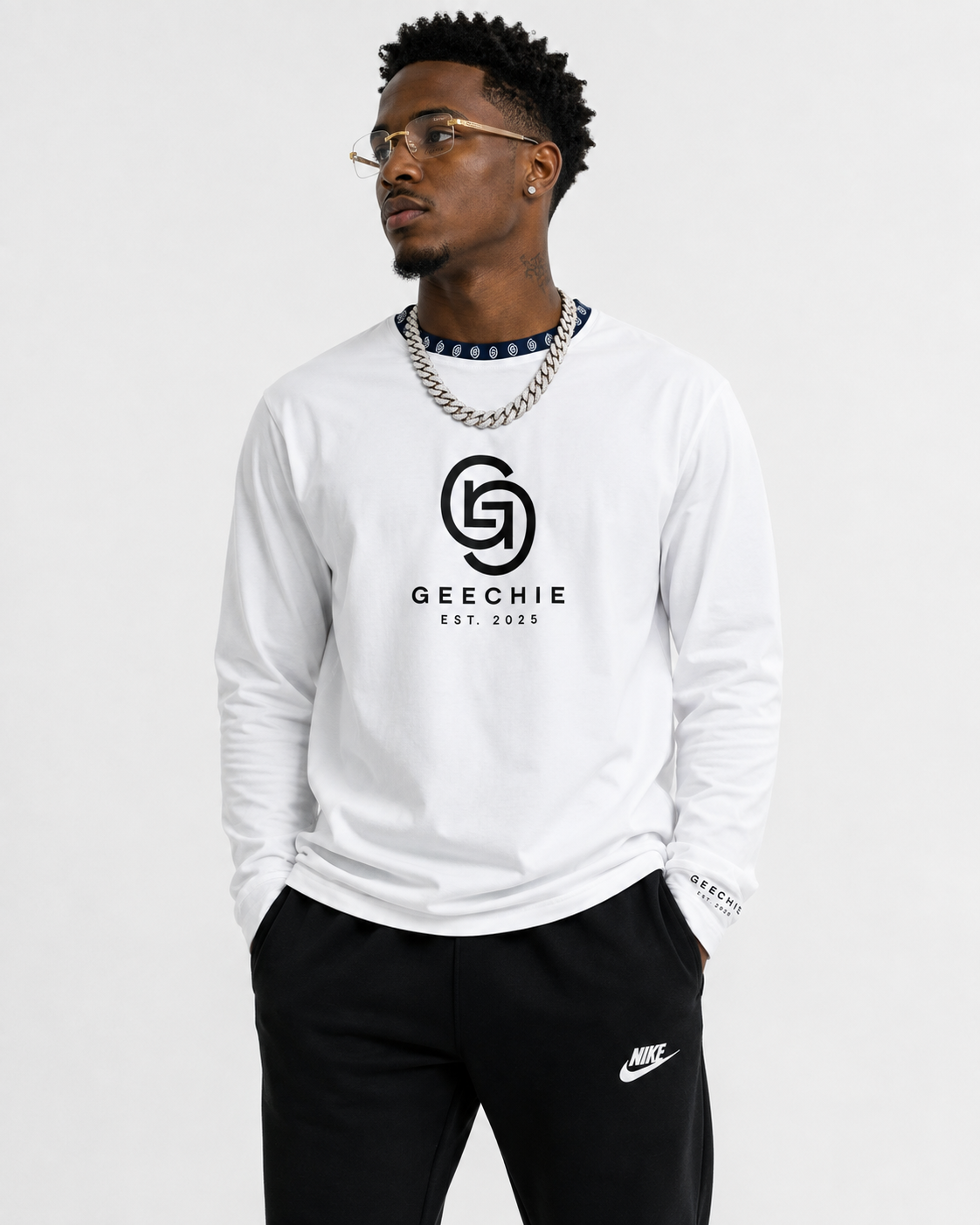 GEECHIE Premium Long Sleeve Performance Shirt  mockup 1