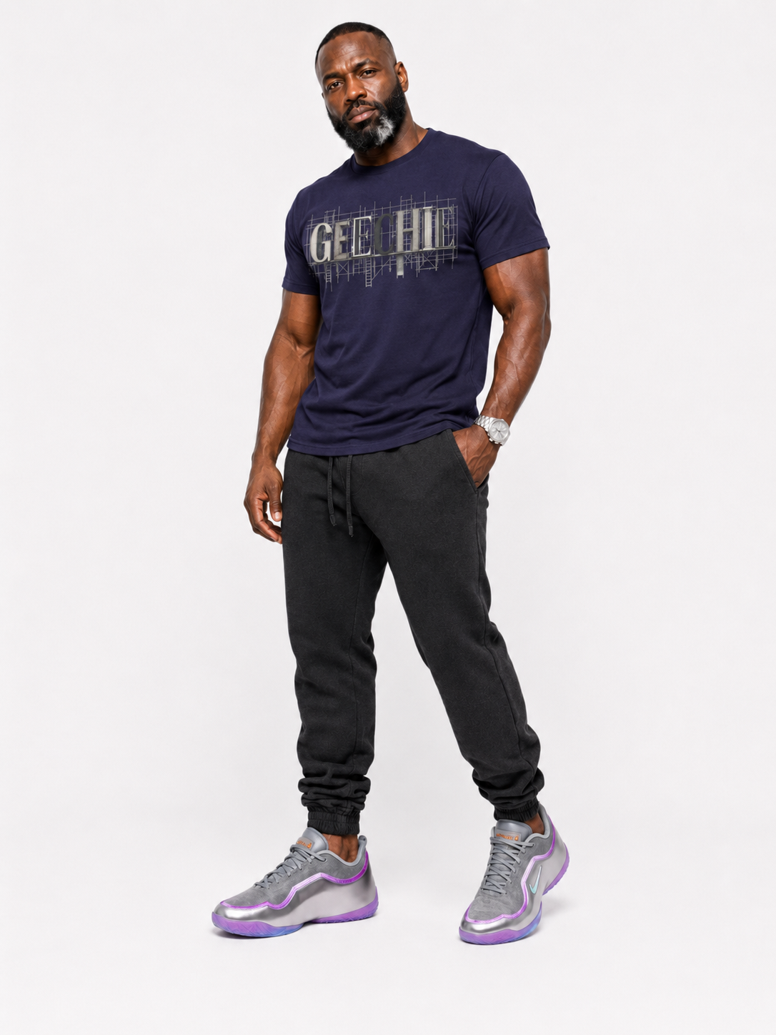Model-styled Geechie Architectural Blueprint Heritage Graphic Tee product image 1