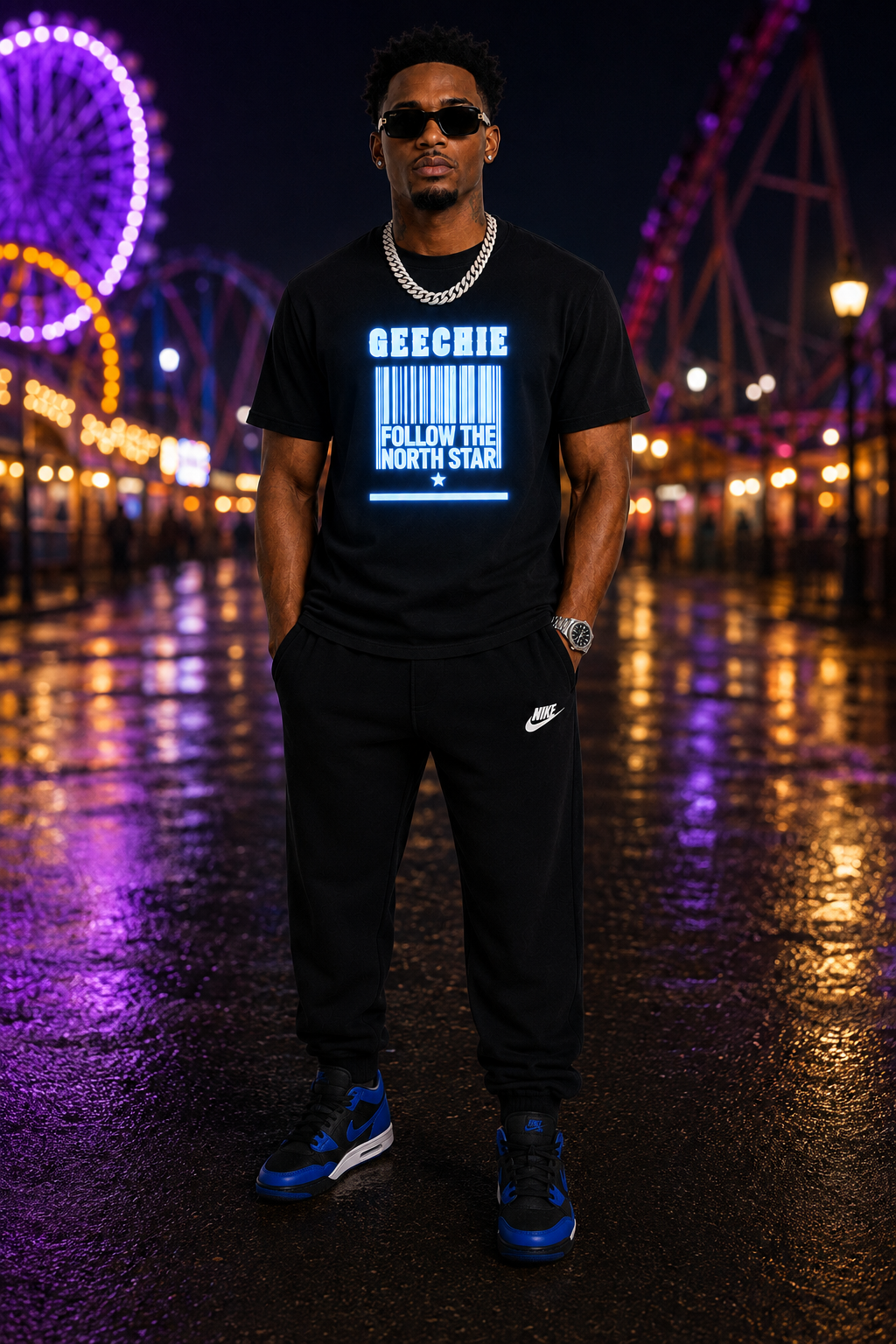 GEECHIE North Star tee worn by a model