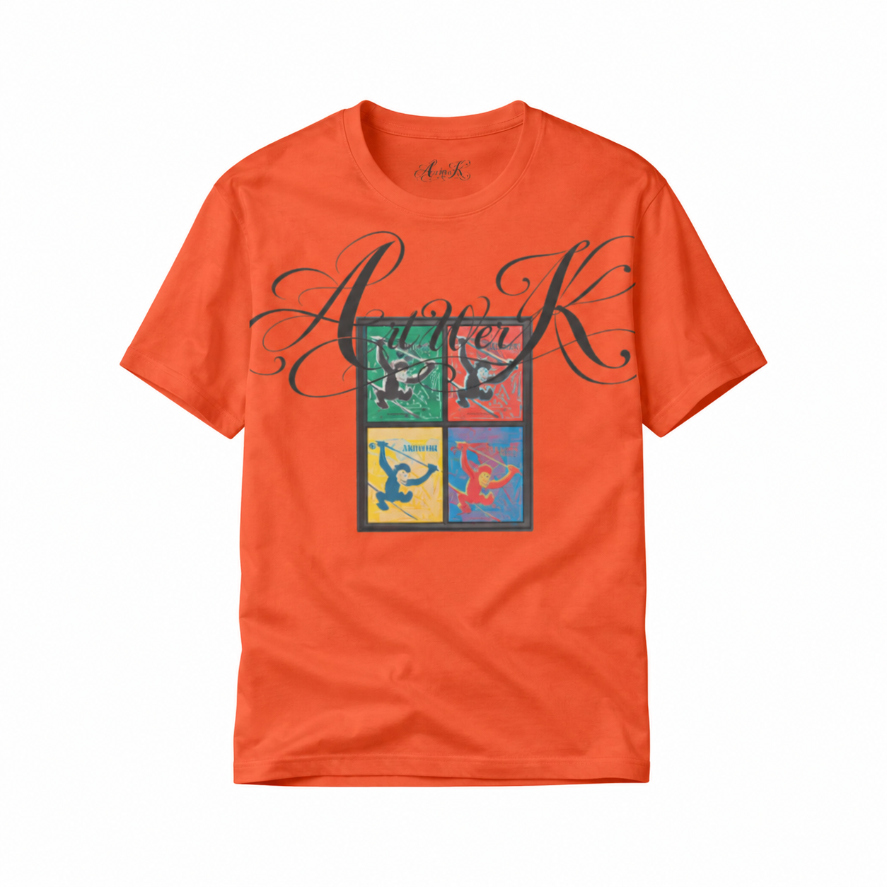 Orange ArtWerk Color Block Art Tee