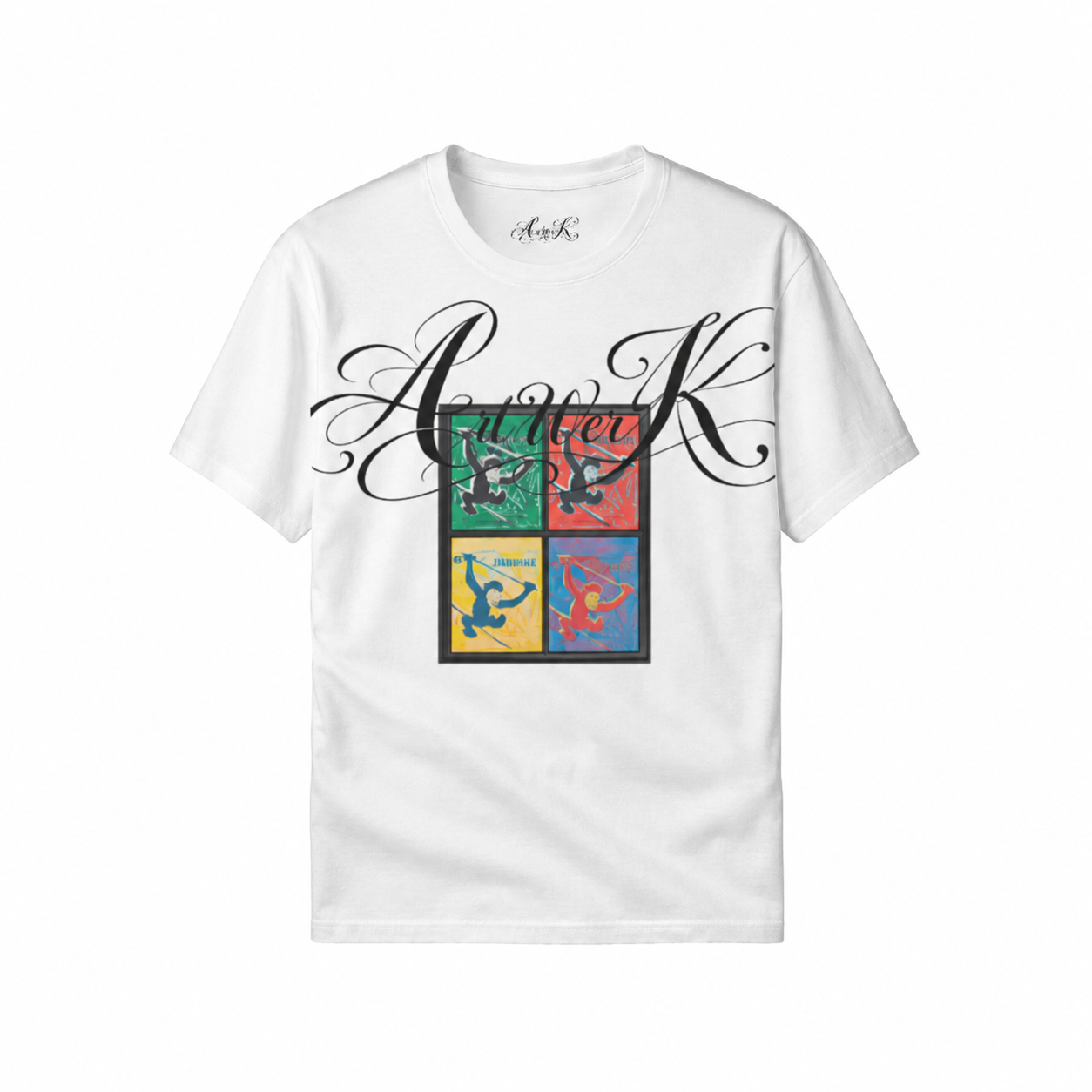 ArtWerk Color Block Art Tee | Andy Warhol Monkey 2 sided Tee