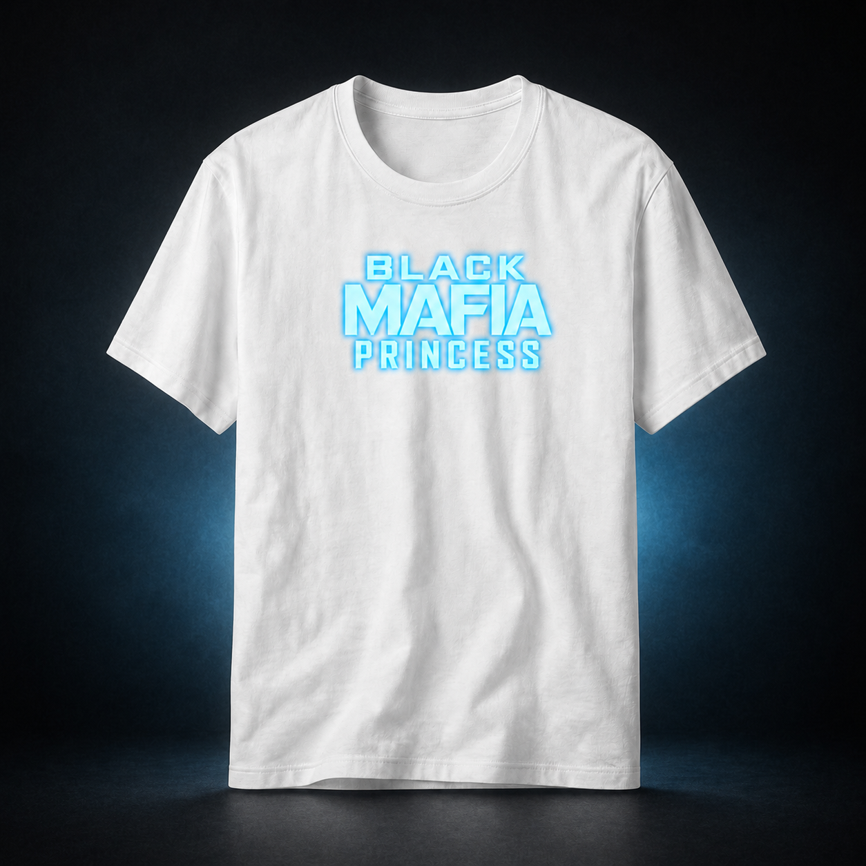 White Black Mafia Princess glow-in-the-dark tee