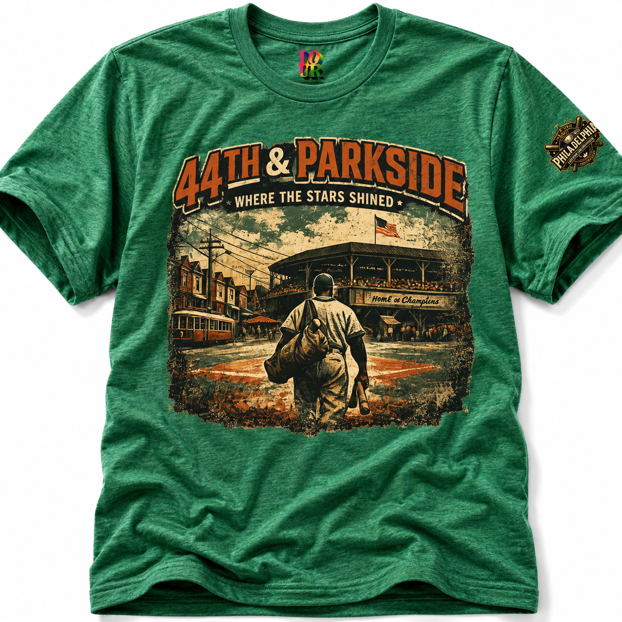 44th and Parkside Philadelphia Stars Negro League Baseball Tee mockup 2