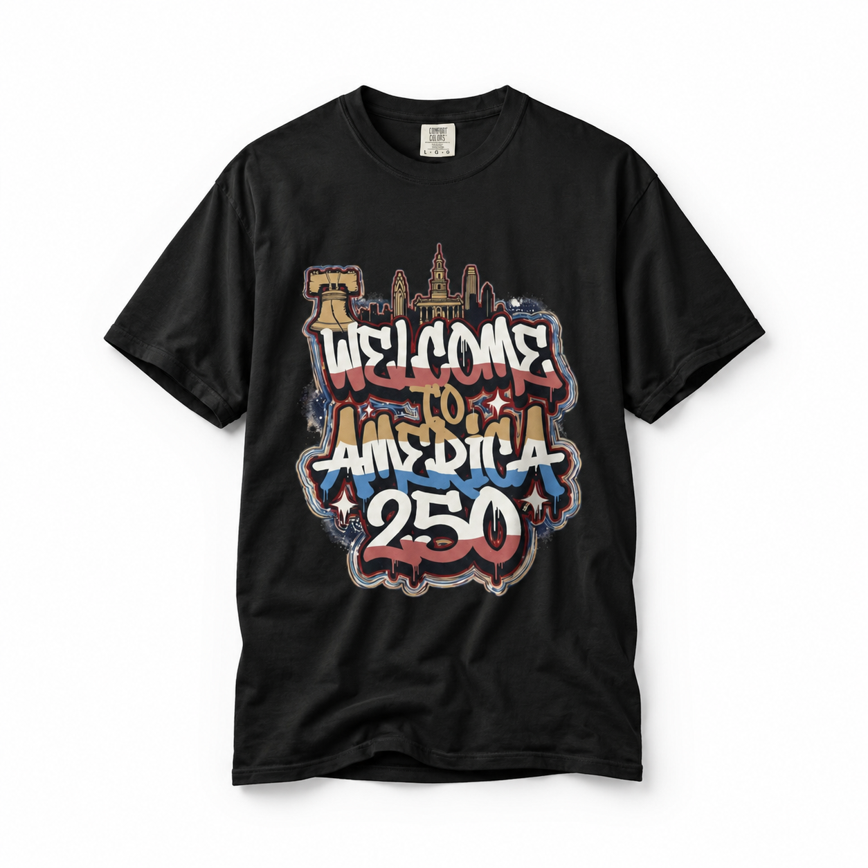 America 250 Graffiti Tee mockup 1