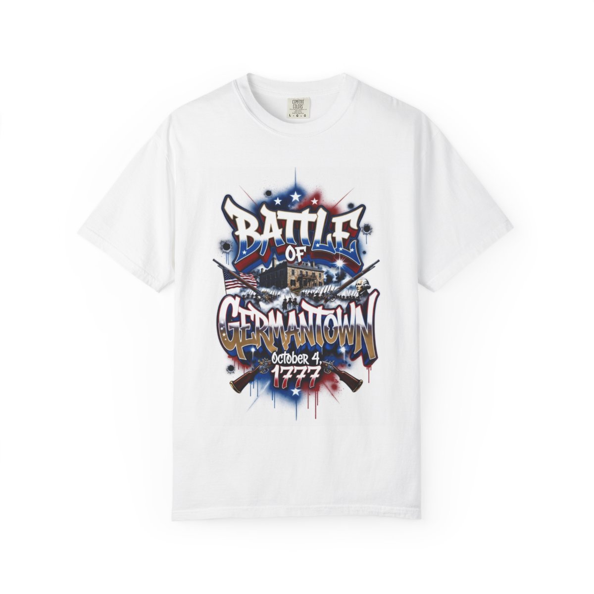 Battle of Germantown T-Shirt | Revolutionary War Graffiti Style Historic Tee