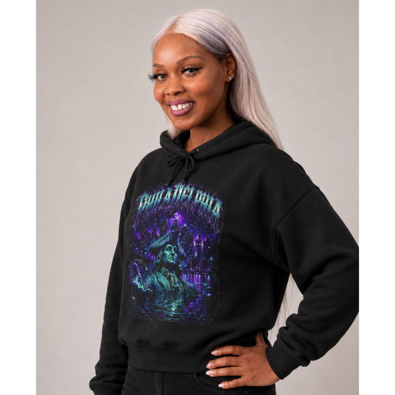 Billy Didn’t Die for This Philadelphia Women's Hoodie  mockup 1