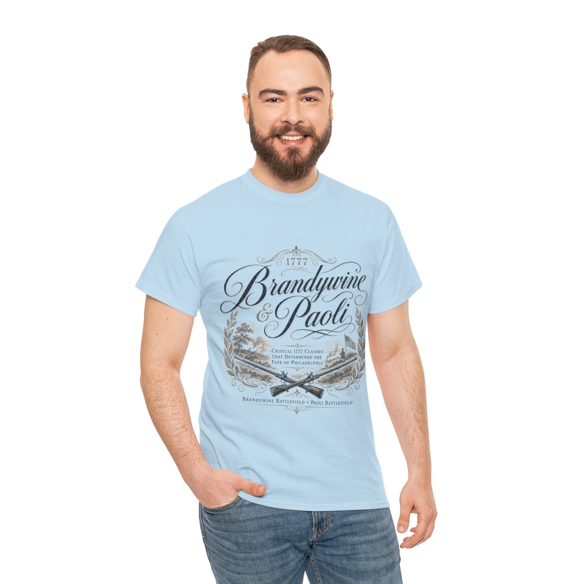 Brandywine and Paoli Vintage Crest Tee mockup 2