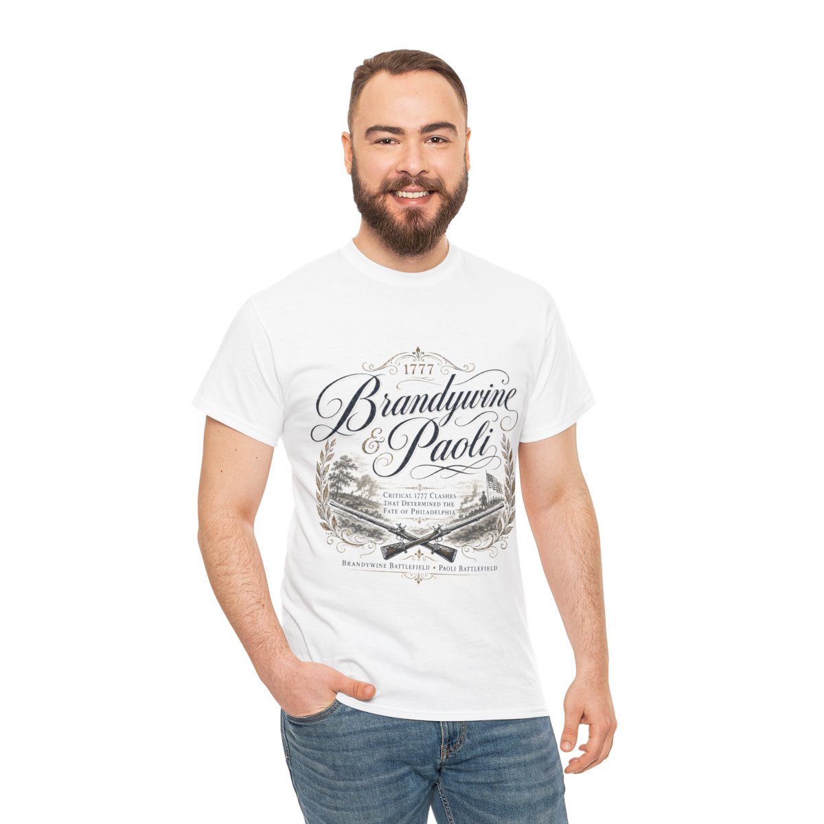 Brandywine and Paoli Vintage Crest Tee mockup 4