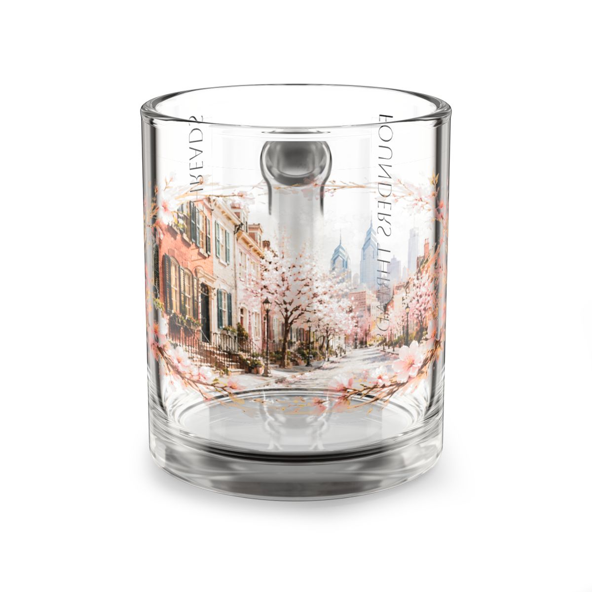 Cherry Street Philadelphia Mug | Cherry Blossom Impressionist Coffee Cup