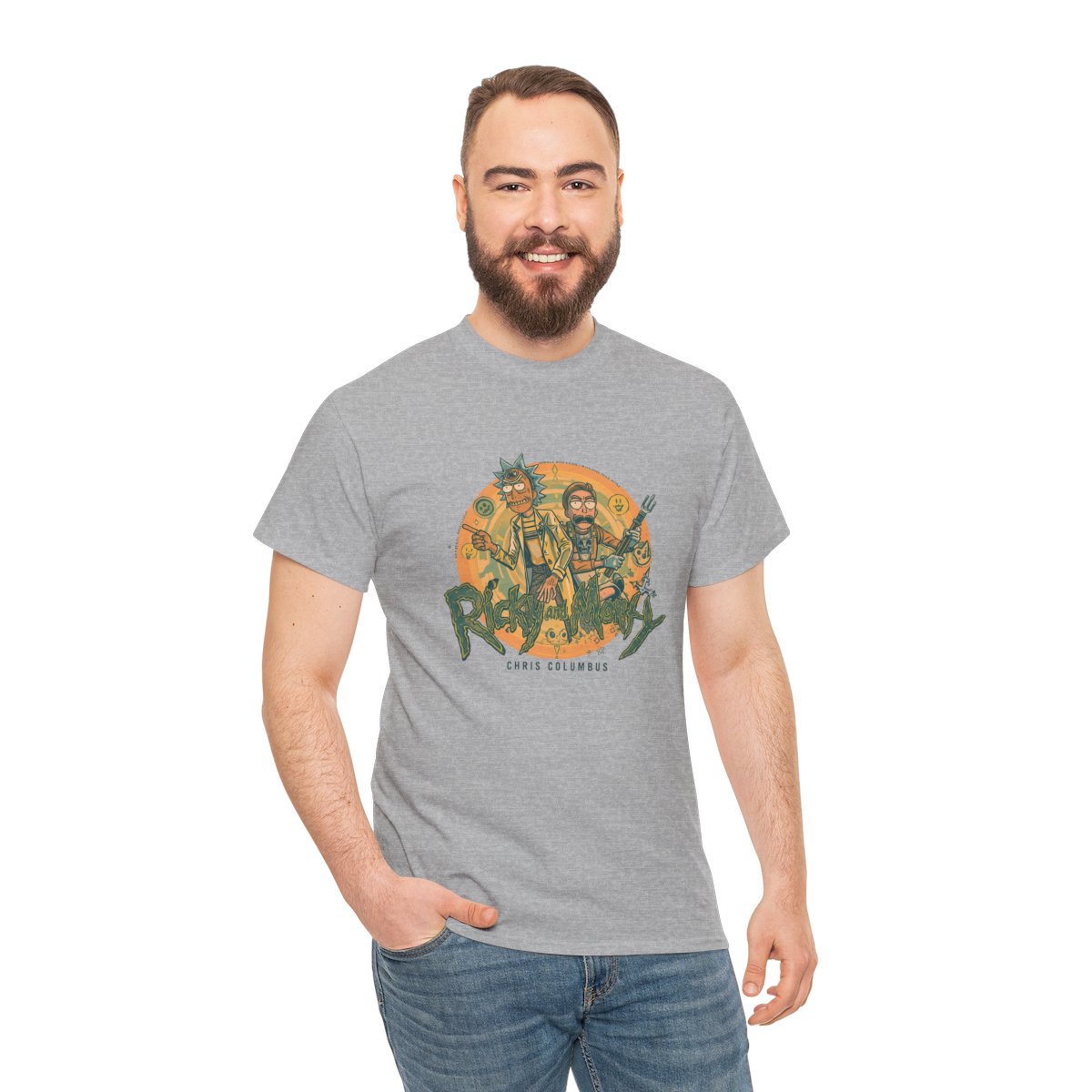 Chris and Morty wormhole portrait T-Shirt mockup 4