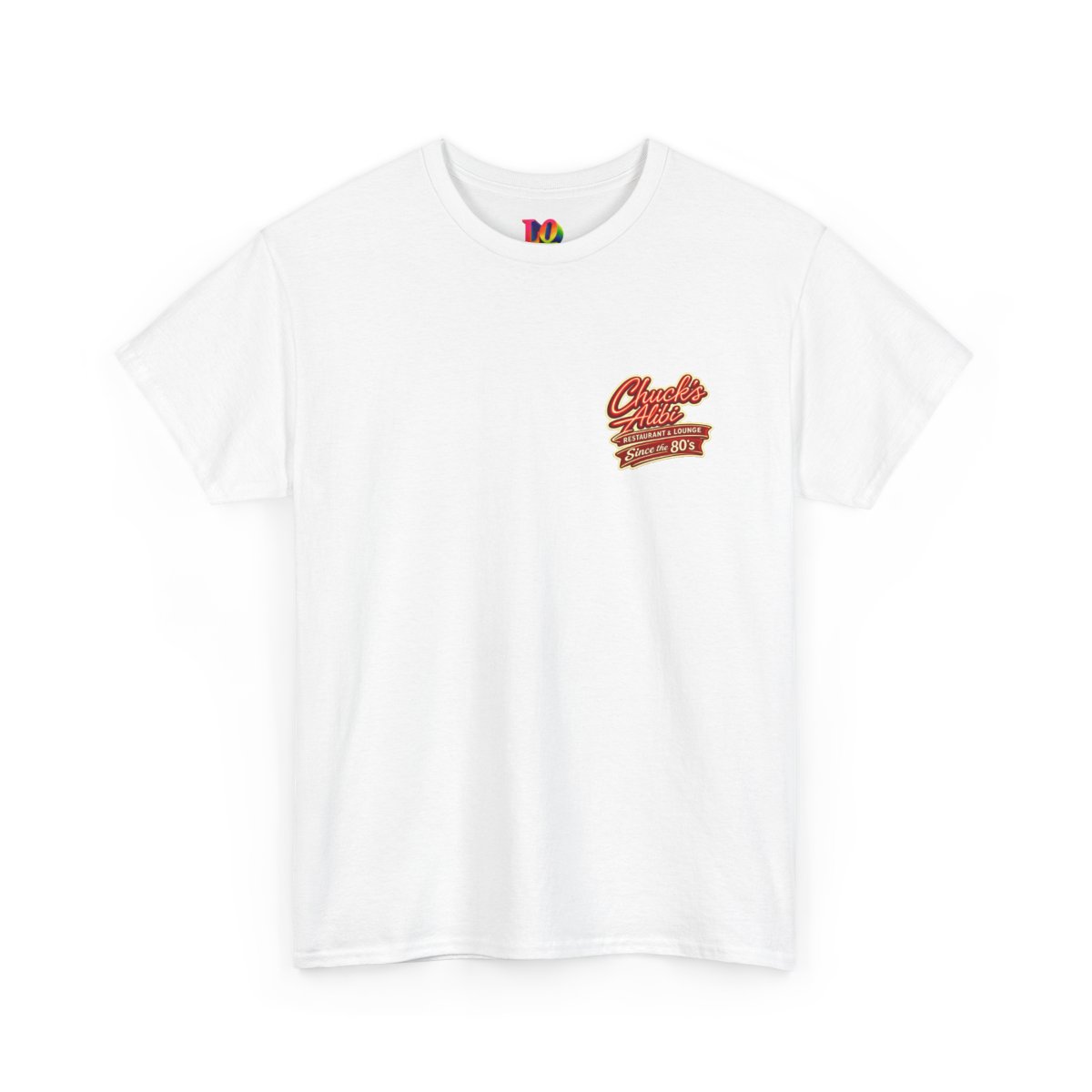 Chuck’s Alibi Flaming Cocktail | Vintage Philadelphia Bar Graphic Tee mockup 2