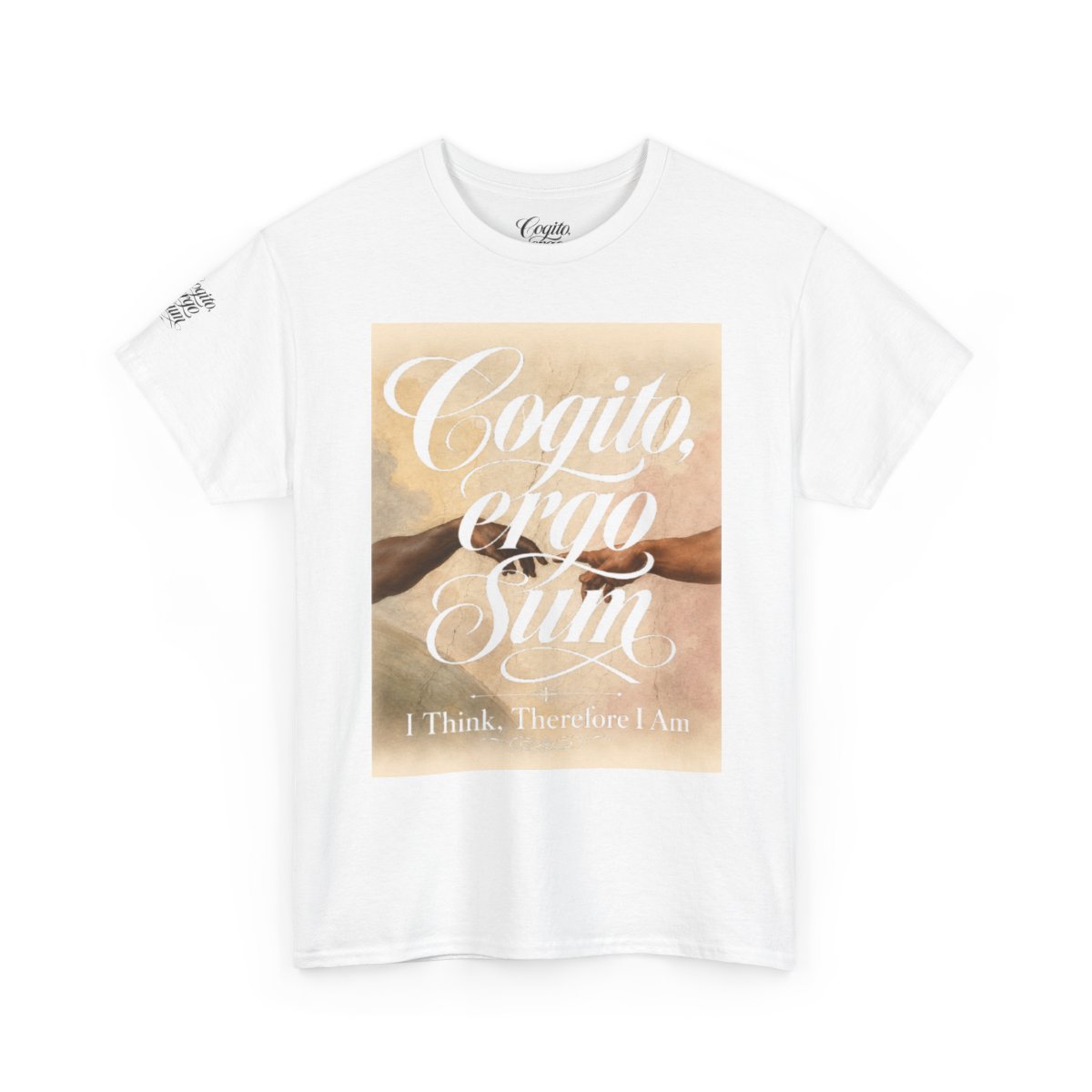Cogito Ergo Sum| I Think Therefore I Am Philosophy Tee  mockup 2