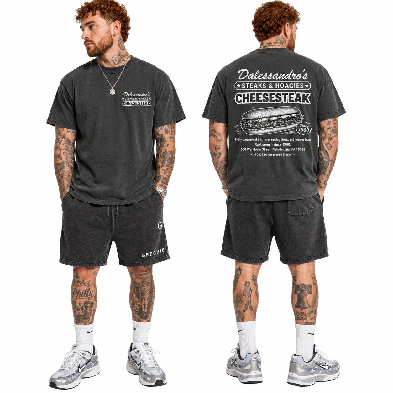 Dalessandro’s Steaks Philadelphia Cheesesteak | Roxborough Philly Food Tee mockup 1