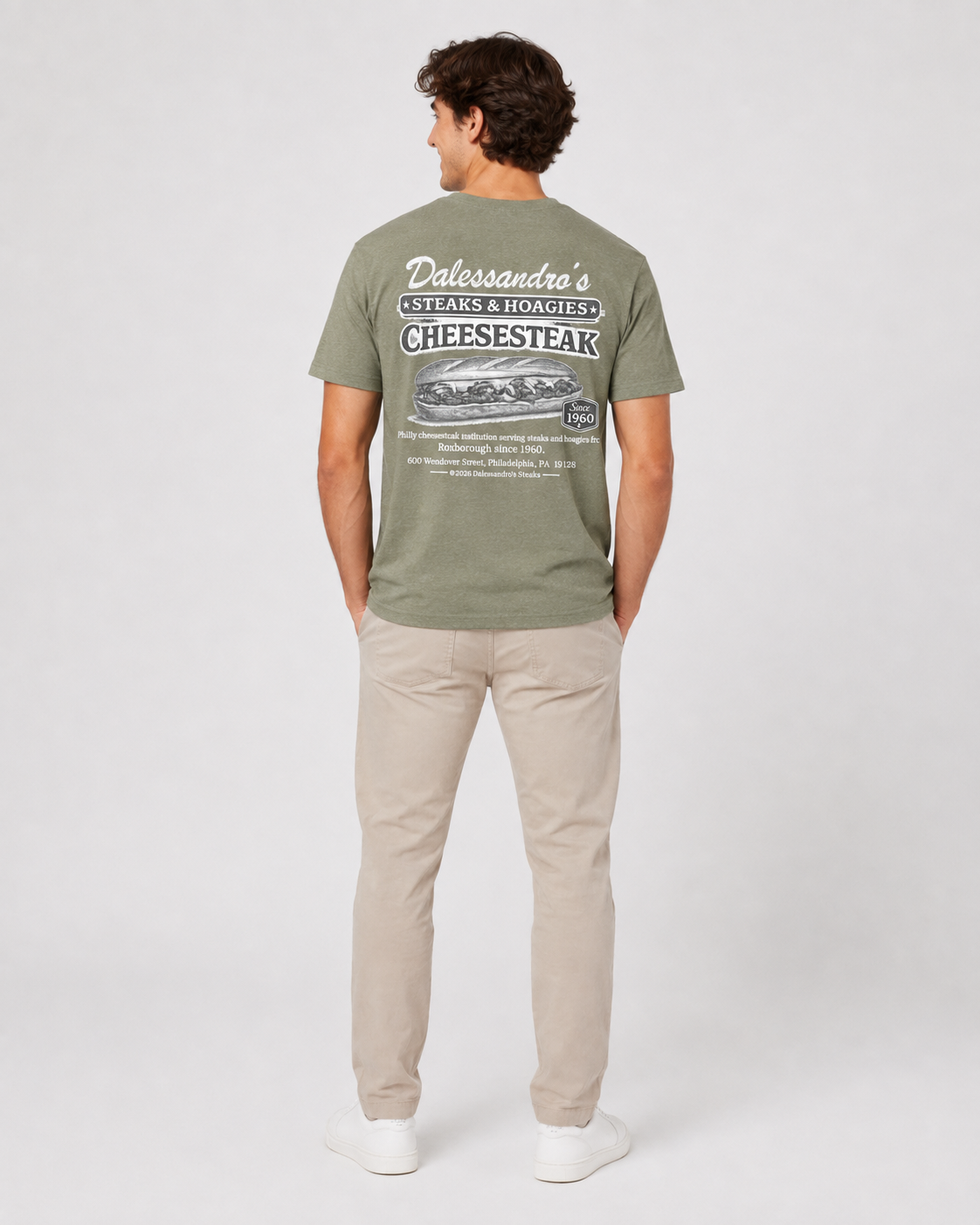 Dalessandro’s Steaks Philadelphia Cheesesteak | Roxborough Philly Food Tee mockup 4