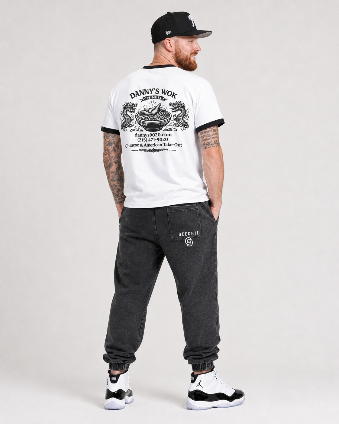 Danny’s Wok Philadelphia Chinese Takeout | Vintage Philly Food Tee mockup 1