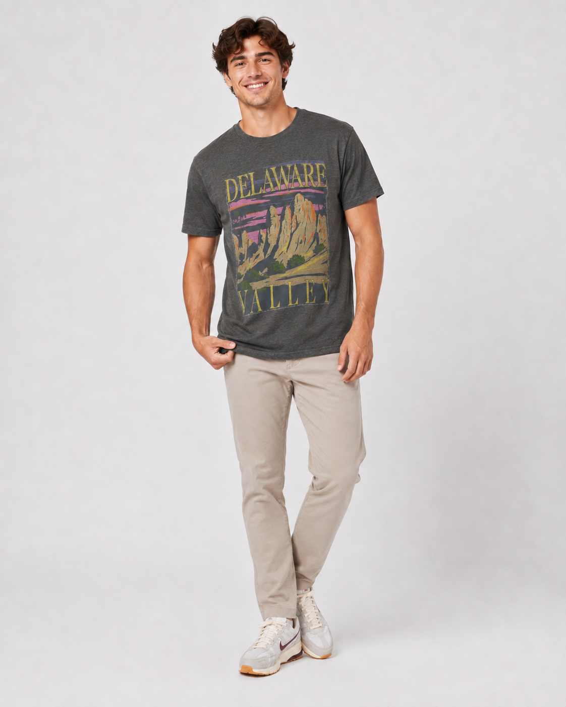 Delaware Valley Vintage Landscape Tee mockup 1