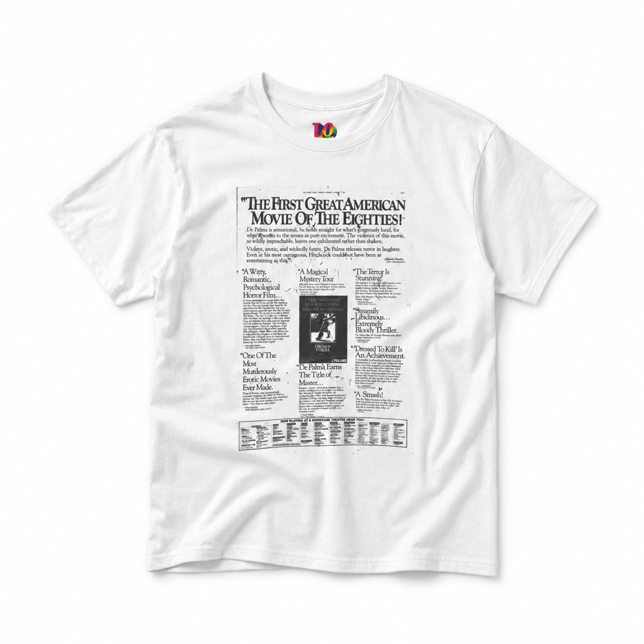 Dressed to Kill 1980 Movie Tee | Retro Cinema Graphic Shirt mockup 1
