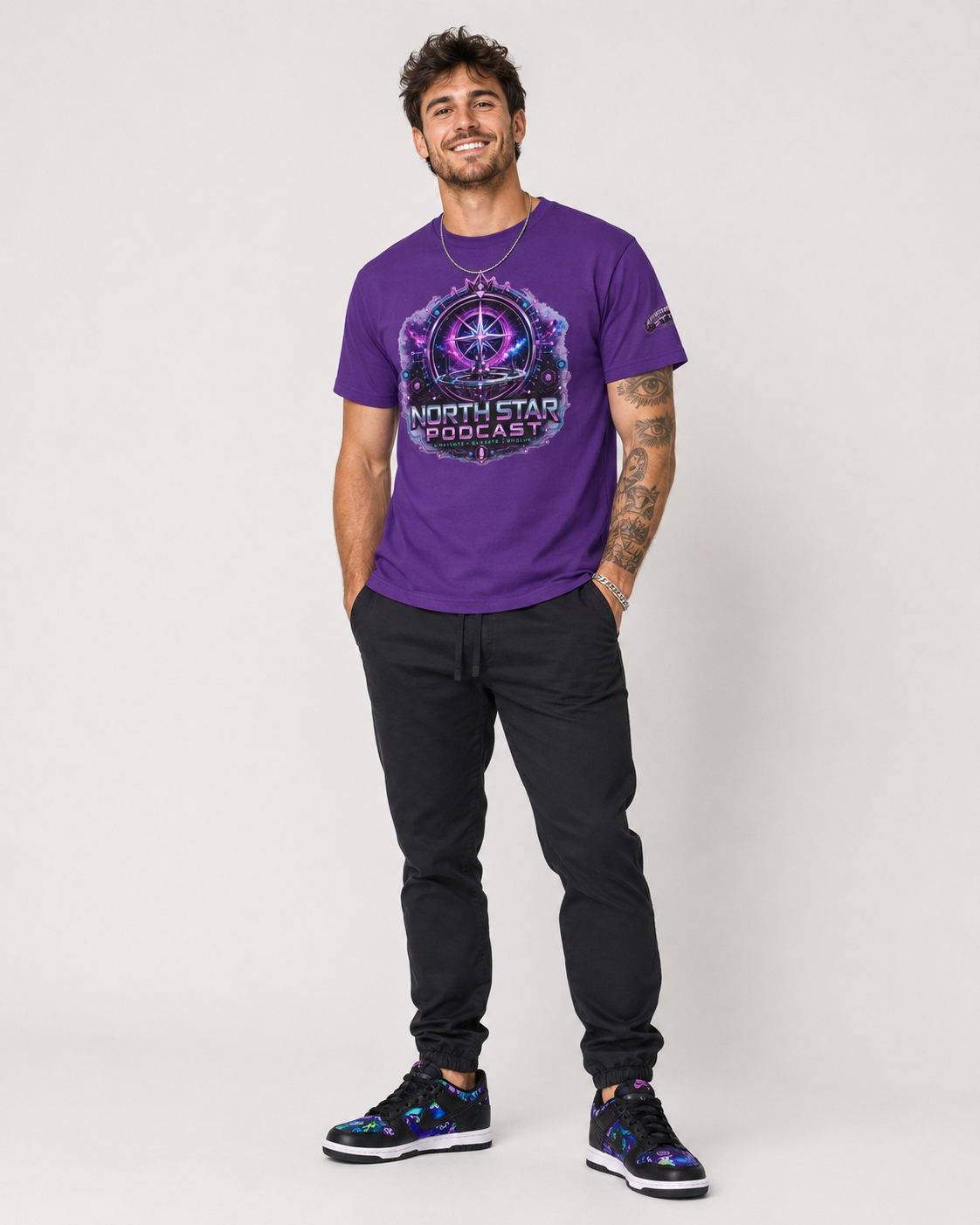 Follow the North Star Podcast Tee mockup 1