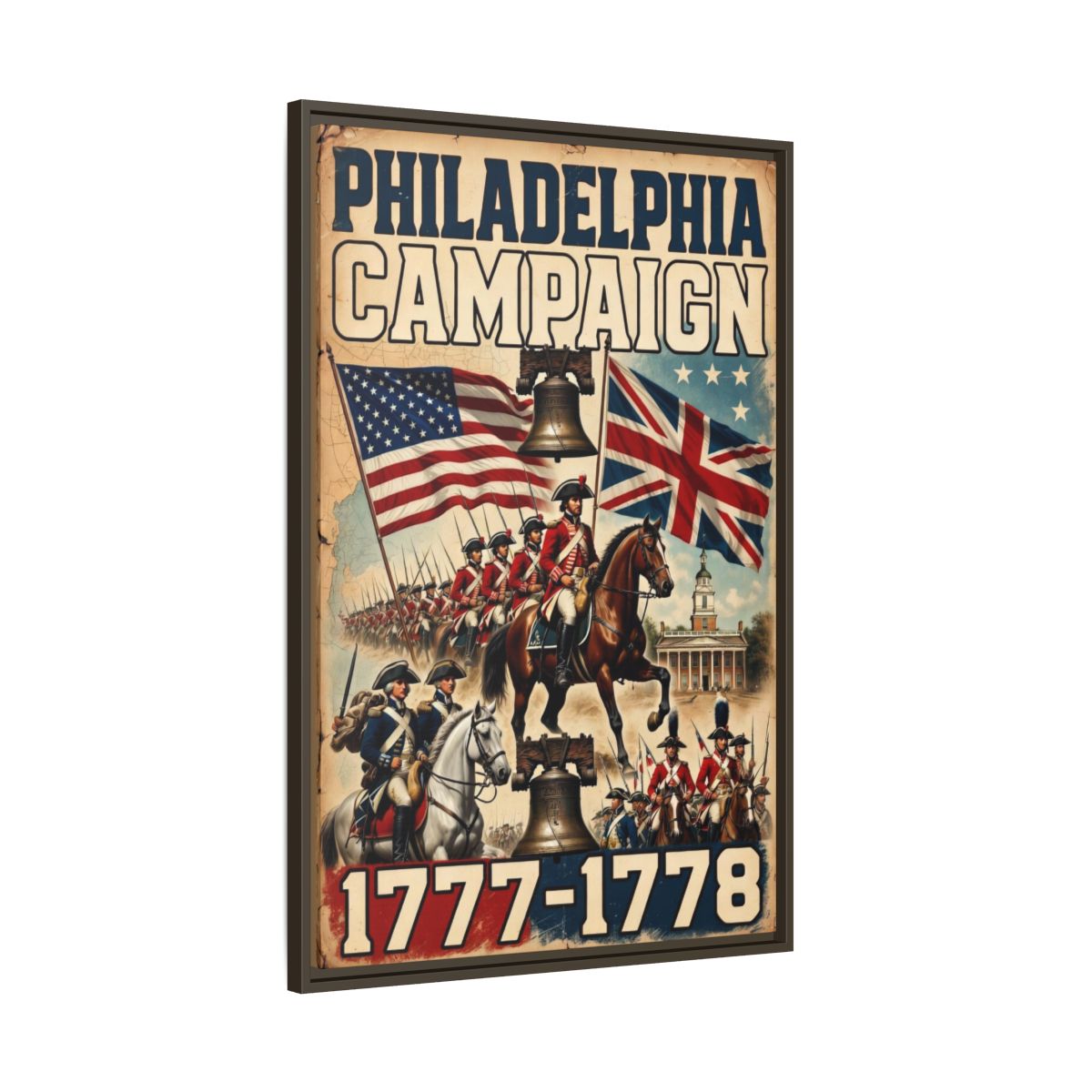 Framed Matte Canvas - Philadelphia Campaign 1777-1778 Revolutionary War Print mockup 8