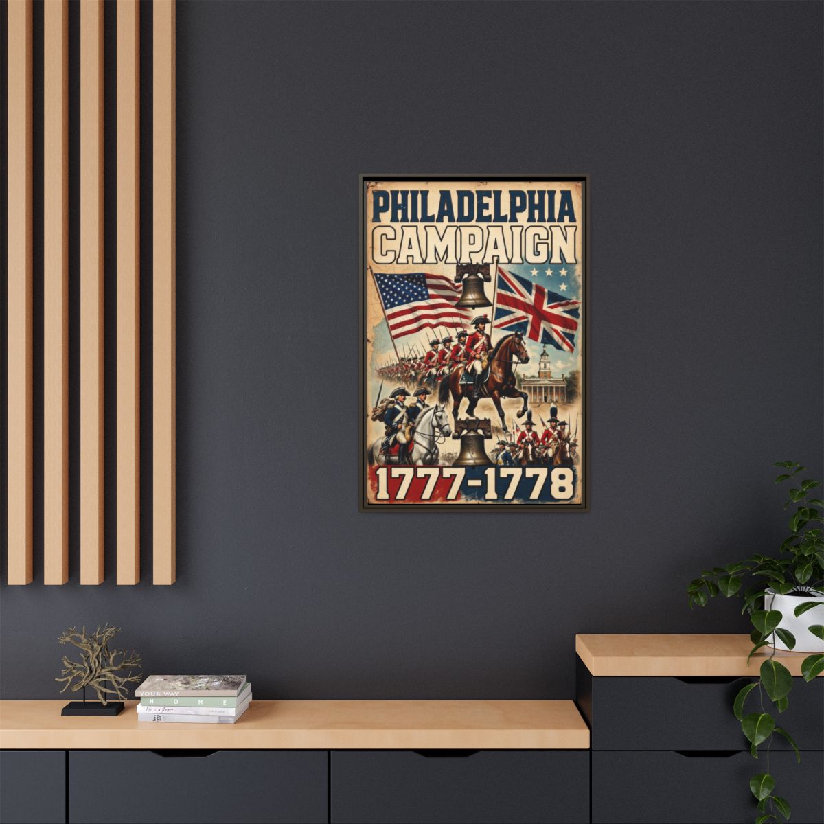 Framed Matte Canvas - Philadelphia Campaign 1777-1778 Revolutionary War Print mockup 9