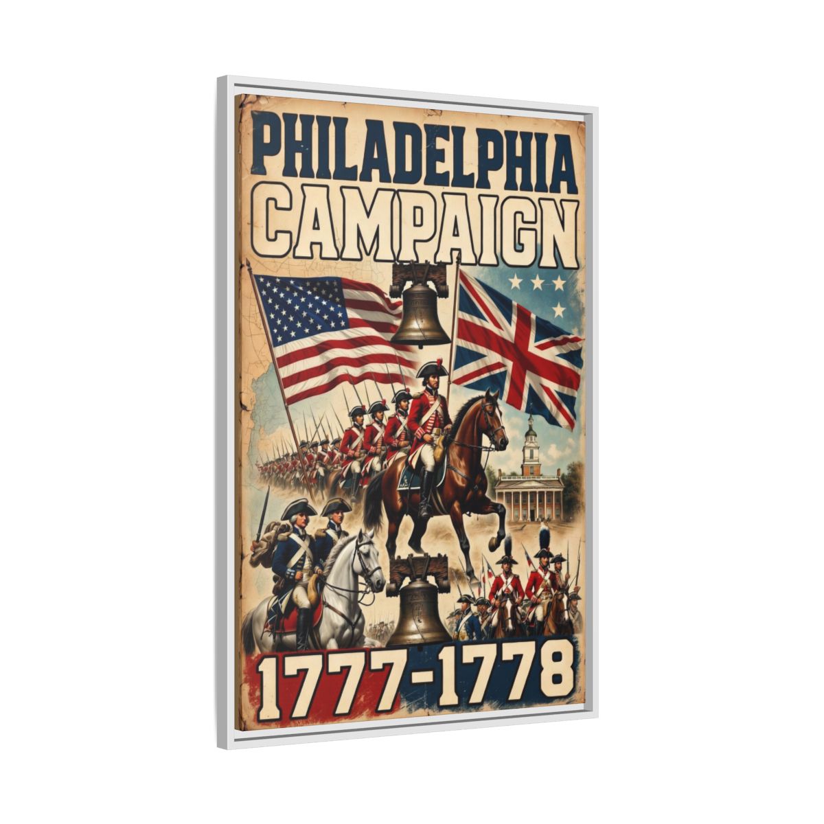 Framed Matte Canvas - Philadelphia Campaign 1777-1778 Revolutionary War Print mockup 11
