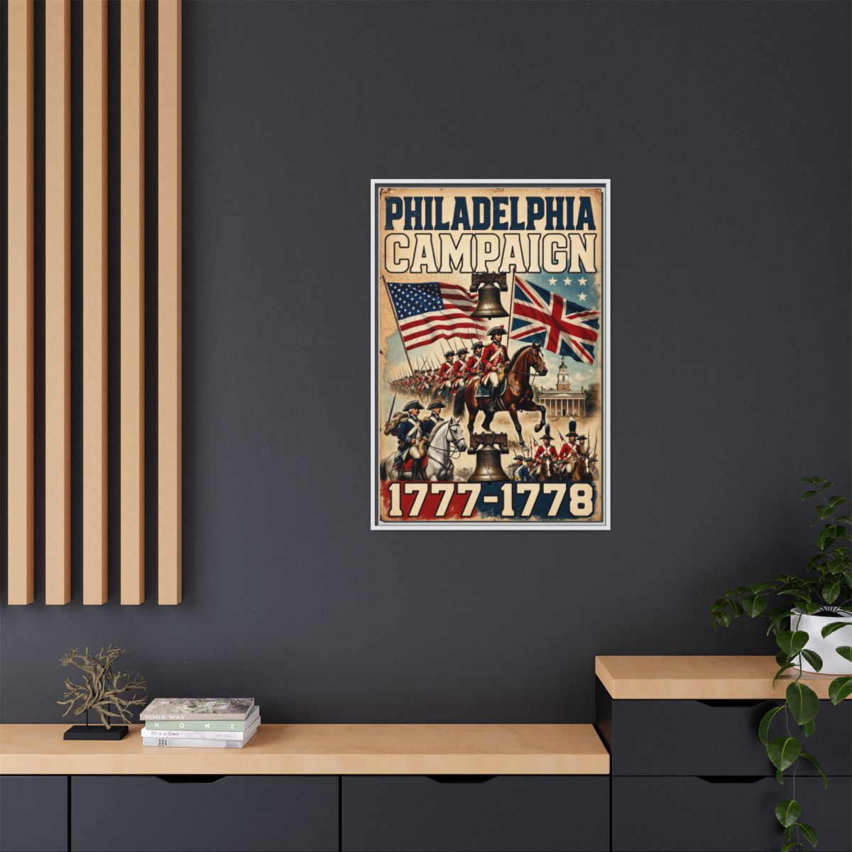 Framed Matte Canvas - Philadelphia Campaign 1777-1778 Revolutionary War Print mockup 12