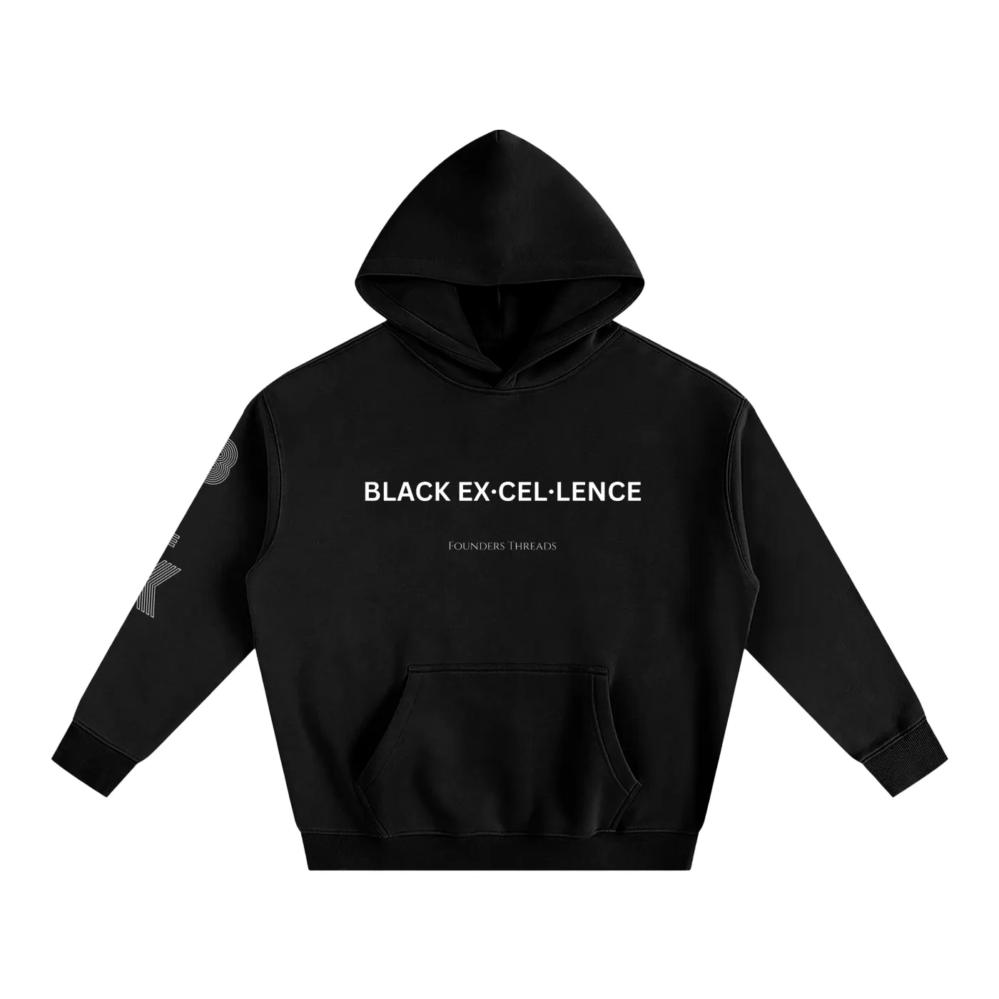 GEECHIE Black Excellence Oversize Fleeced Hoodie