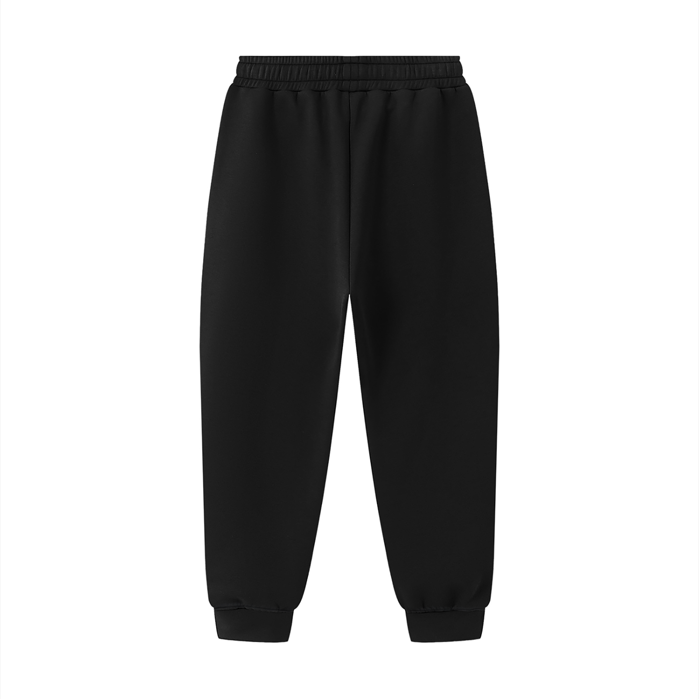 GEECHIE Essential Drawstring Jogged Sweatpants — Black color mockup 2
