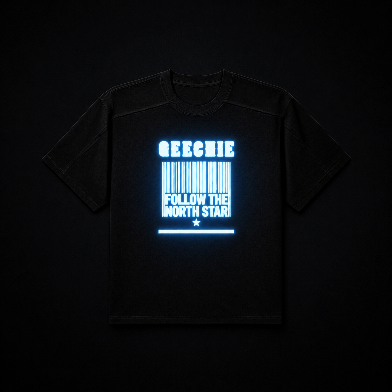 GEECHIE Glow-in-the-Dark Tee alternate glow view.