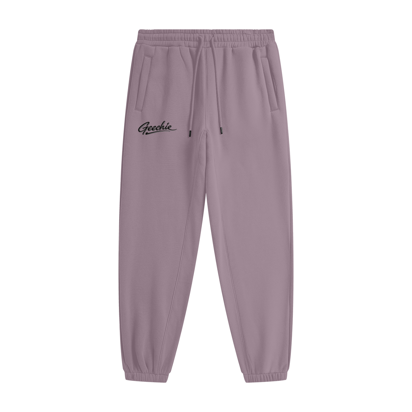 GEECHIE Unisex Heavyweight Fleece Joggers — Mauve color mockup 1