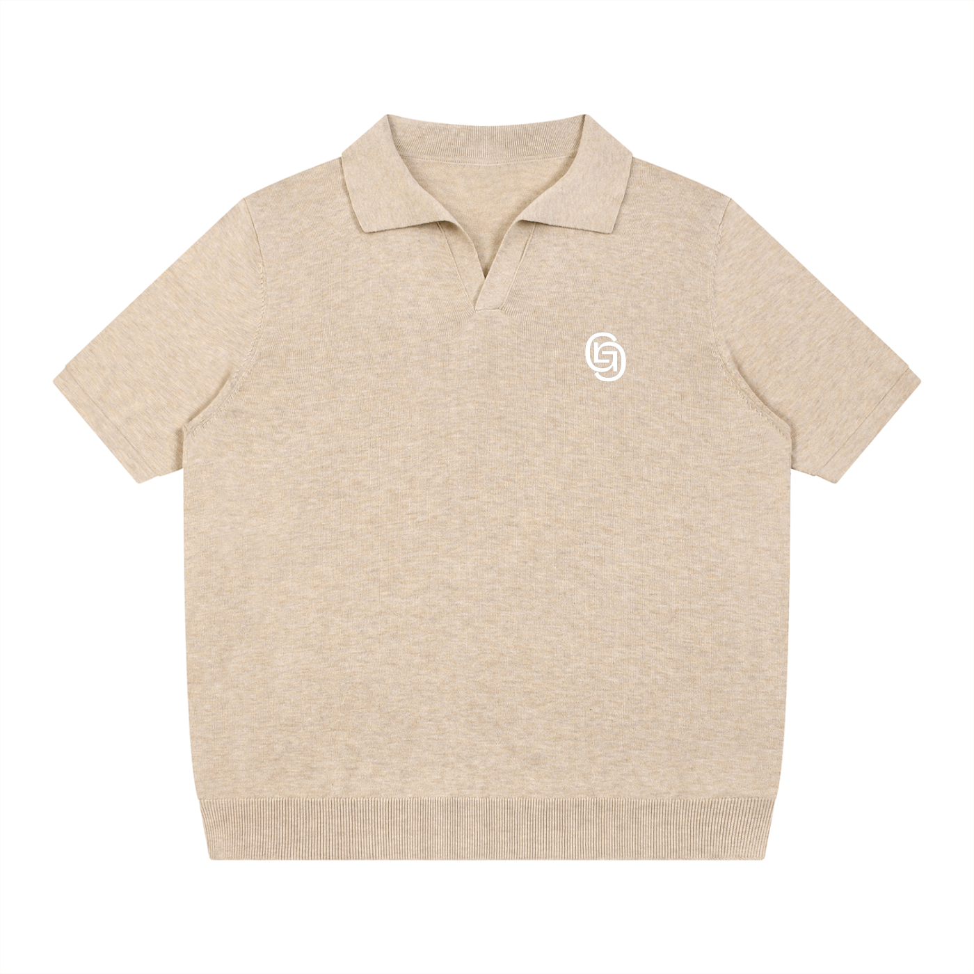 GEECHIE Luxury Minimalist Polo — Mild Apricot color mockup 5