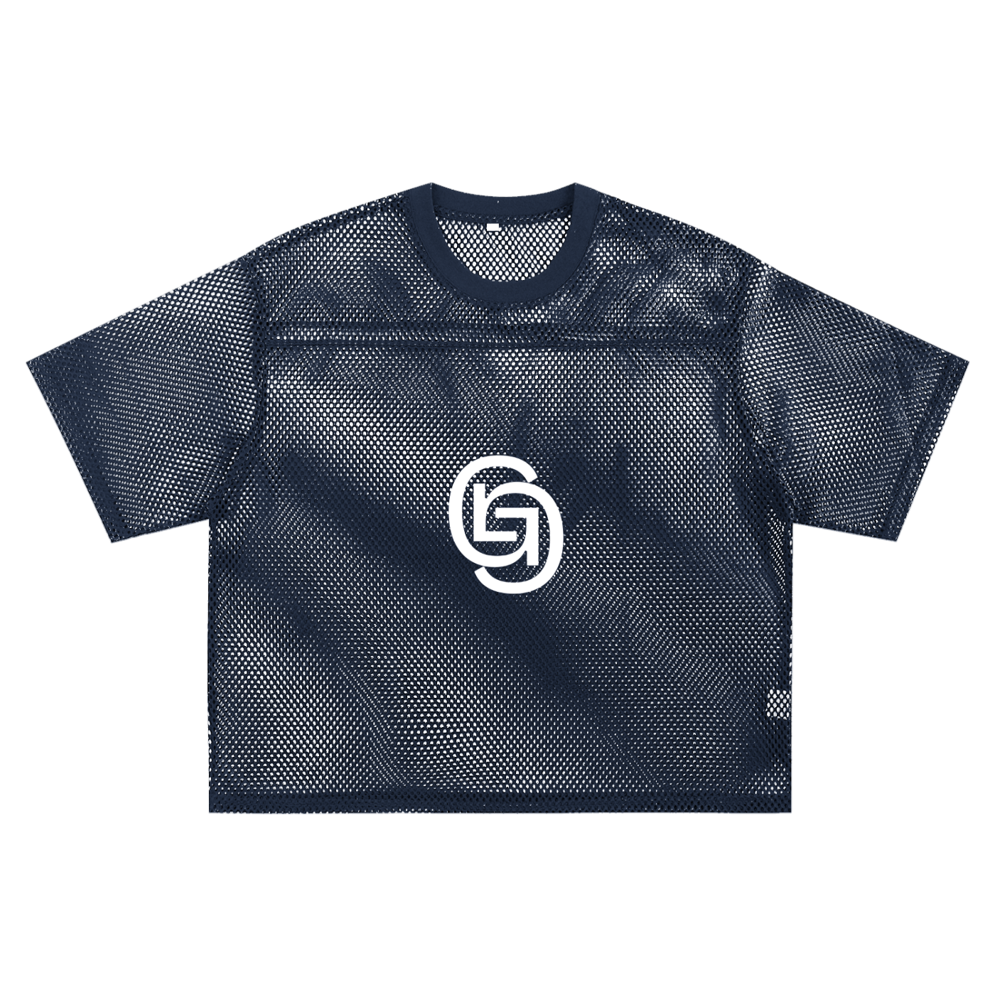 GEECHIE Oversized Mesh Jersey | Premium Tee — Blue color mockup 7