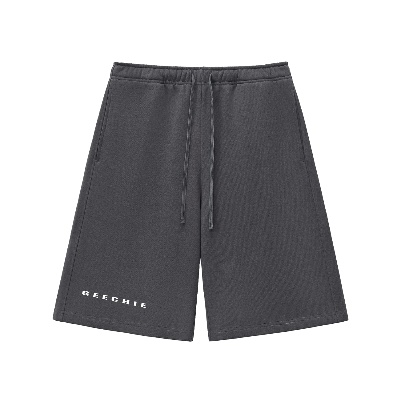 GEECHIE Premium Fleece Shorts — Olive Green color mockup 5