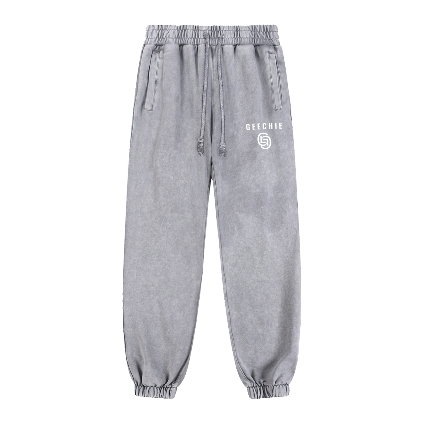 GEECHIE Premium Washed Jogger Pants — Brown color mockup 5