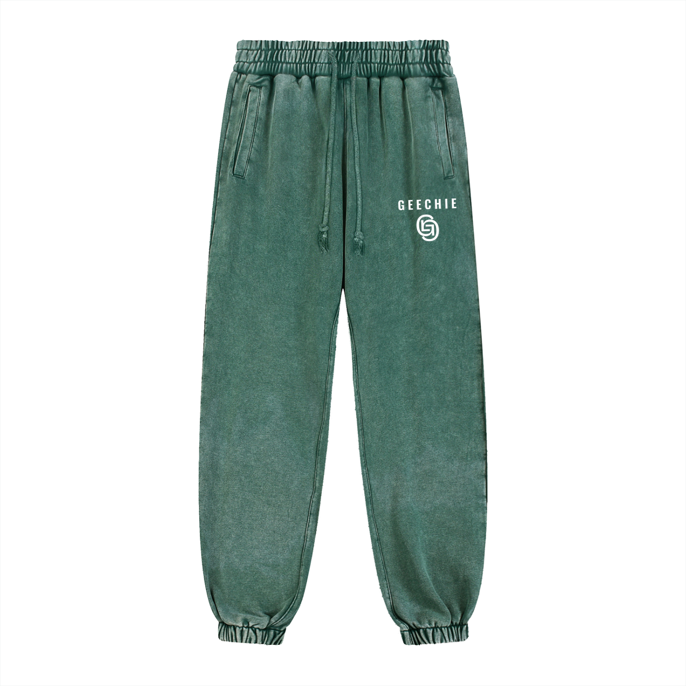 GEECHIE Premium Washed Jogger Pants — Brown color mockup 9
