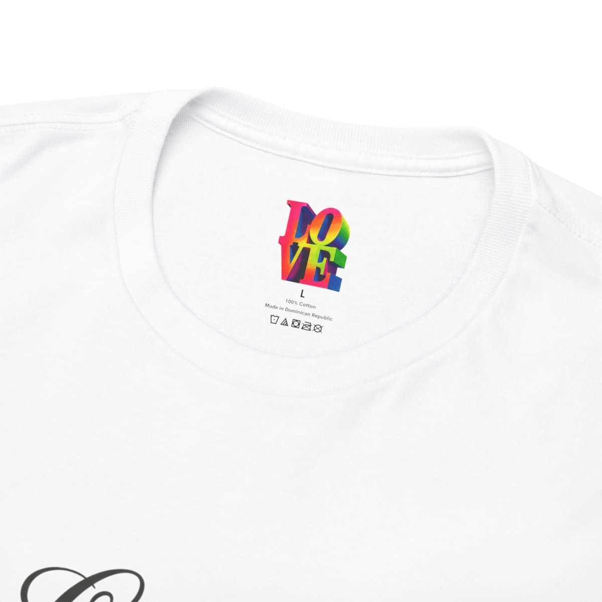 Geechie script logo Tee | Southern slang cursive design, white t-shirt mockup 4