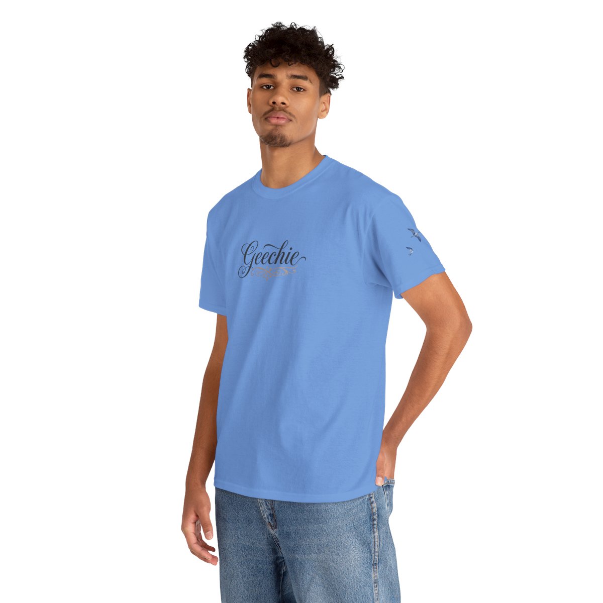 Geechie script logo Tee mockup 2