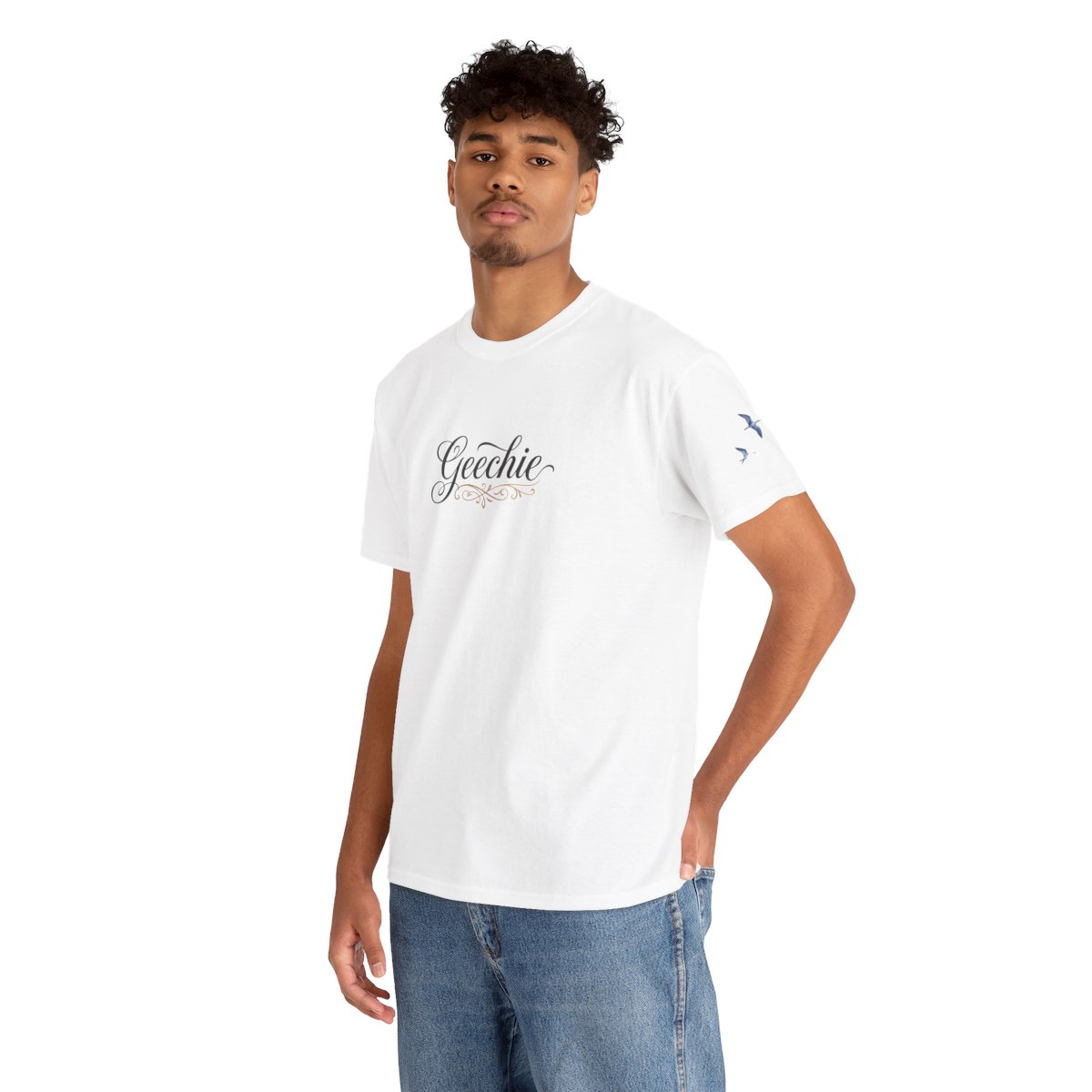 Geechie script logo Tee mockup 3