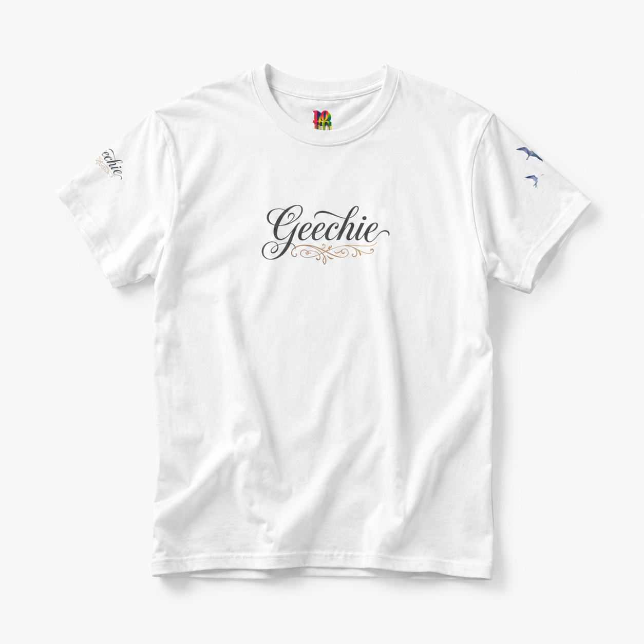 Geechie script logo Tee mockup 4