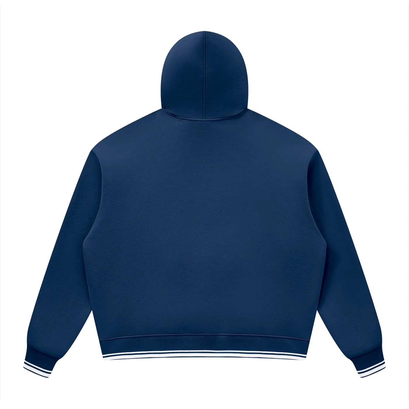 GEECHIE Unisex Oversized Color Block Fleece Hoodie — Blue color mockup 10