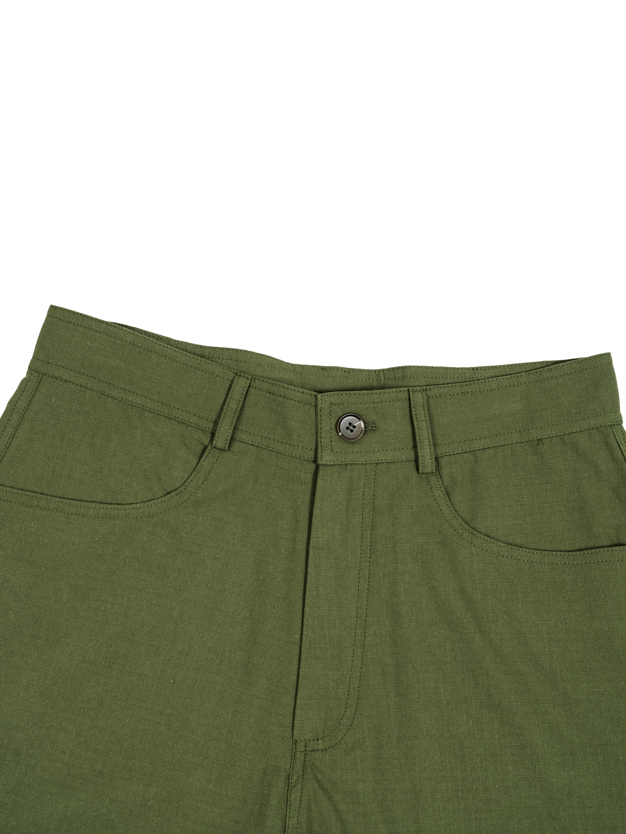 GEECHIE Unisex Woven Cargo Shorts — Olive Green color mockup 12
