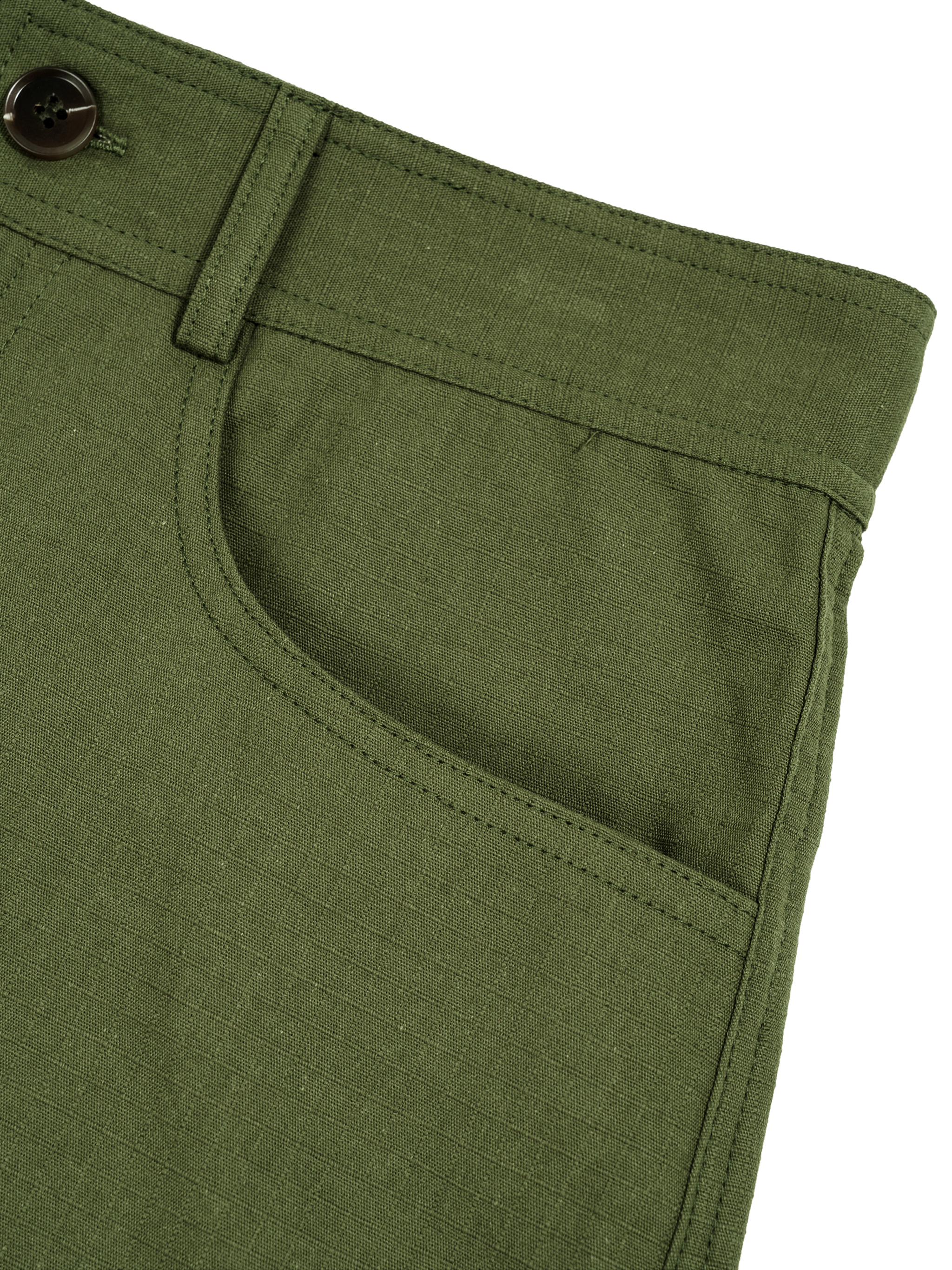 GEECHIE Unisex Woven Cargo Shorts — Olive Green color mockup 13