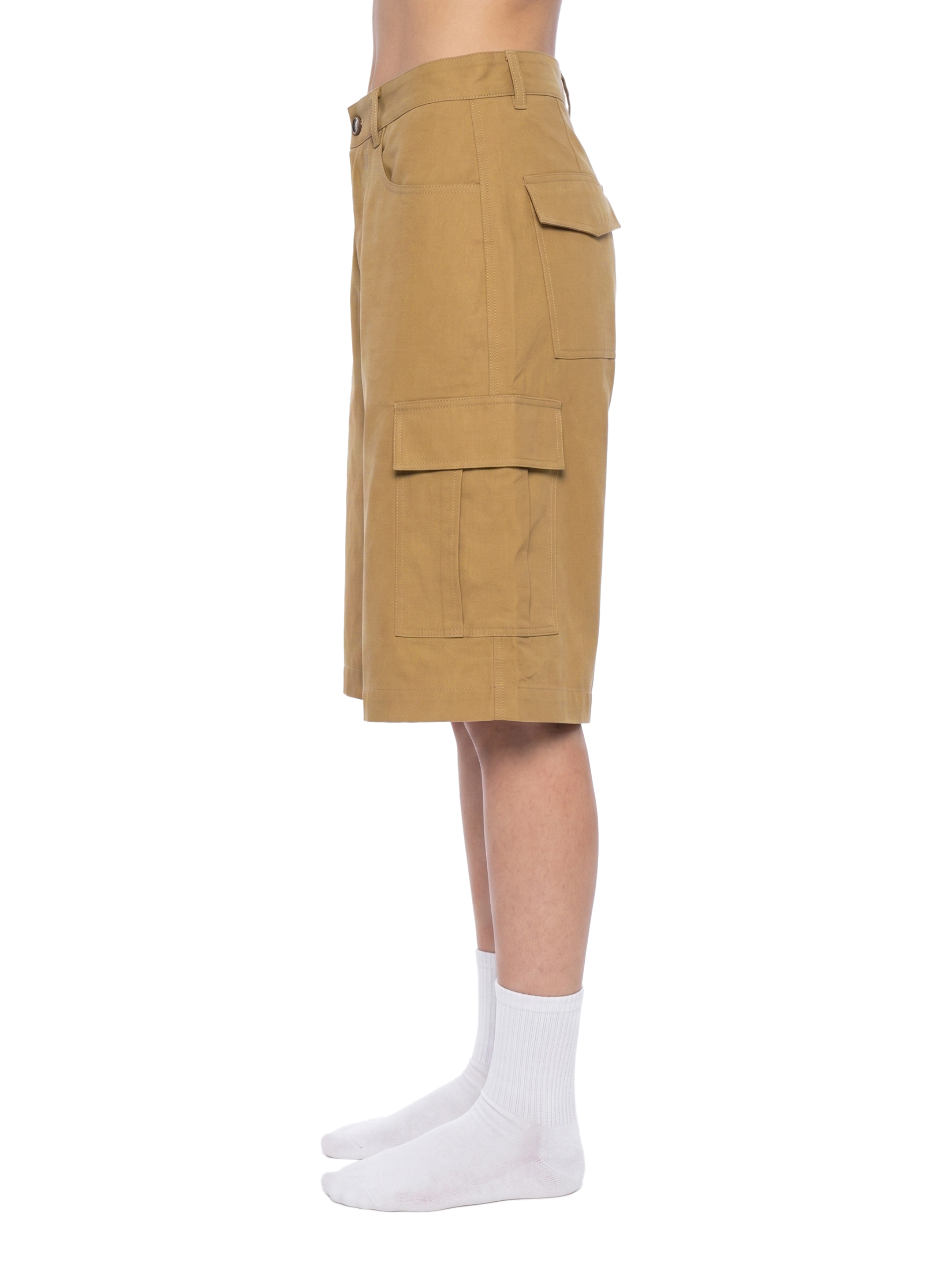 GEECHIE Unisex Woven Cargo Shorts — Camel color mockup 21