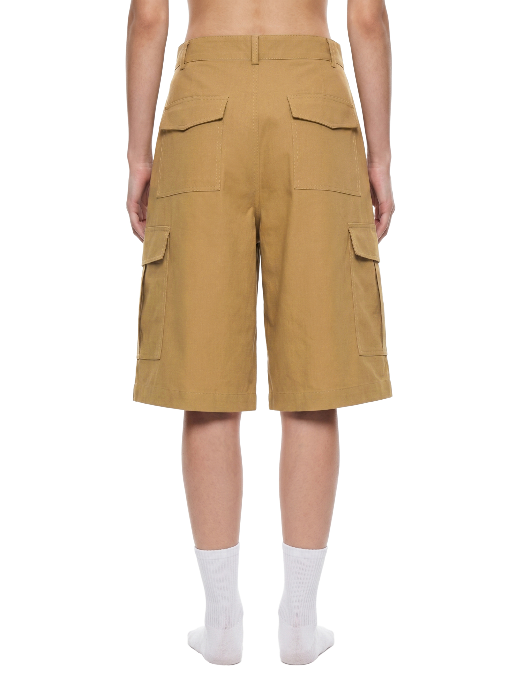 GEECHIE Unisex Woven Cargo Shorts — Camel color mockup 22