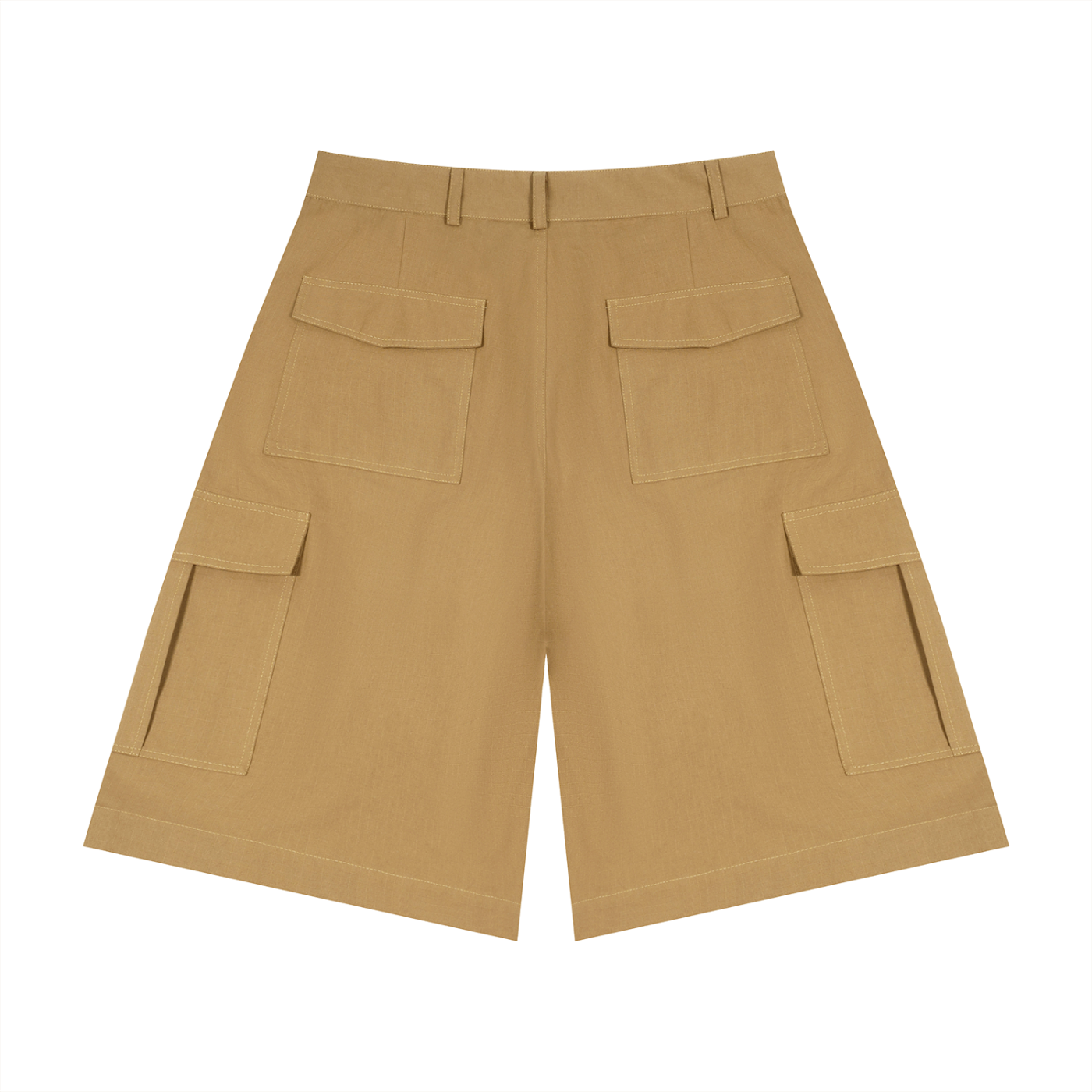 GEECHIE Unisex Woven Cargo Shorts — Camel color mockup 19