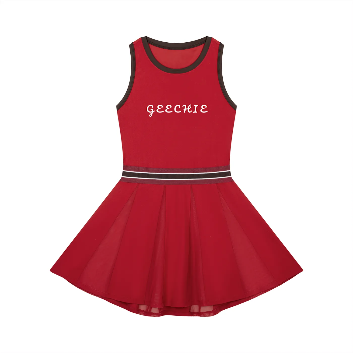 GEECHIE Women's Color Block A-Line Sleeveless Dress