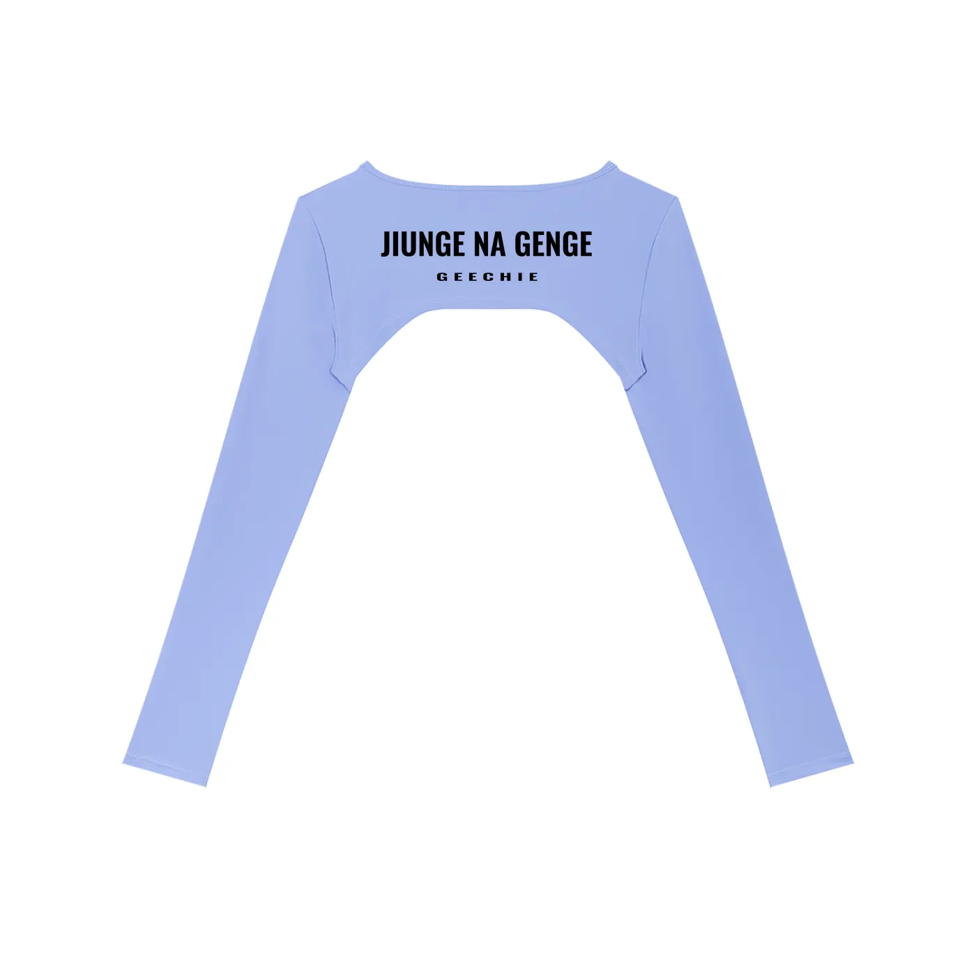 GEECHIE Women’s Cutout Long Sleeve Yoga Shrug — Periwinkle color mockup 6