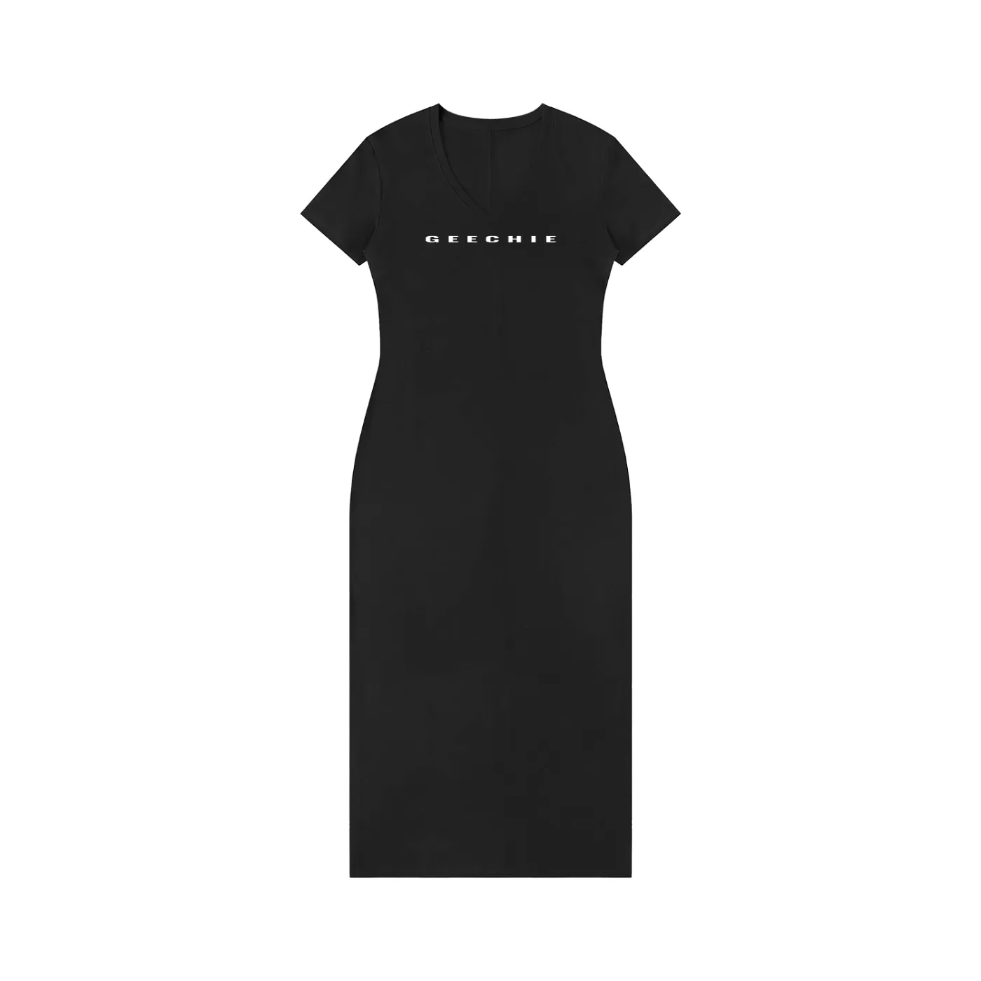 GEECHIE Women's V-Neck Short Sleeve Maxi Dress